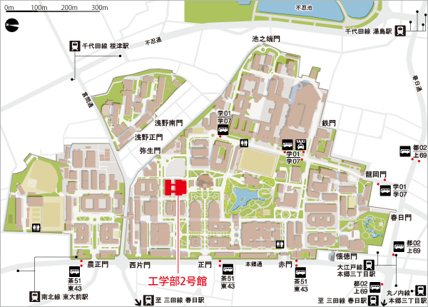 東京大学本郷キャンパス　キャンパスマップ